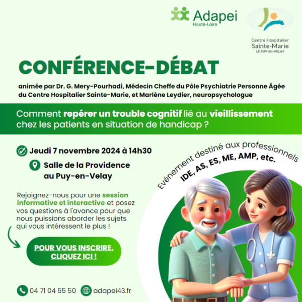 Visuel conférence débat 7 novembre Adapei 43